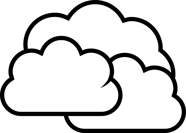 Weather Clipart Black And White Cloudy - ClipArt Best