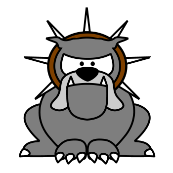 Drawing a cartoon bulldog
