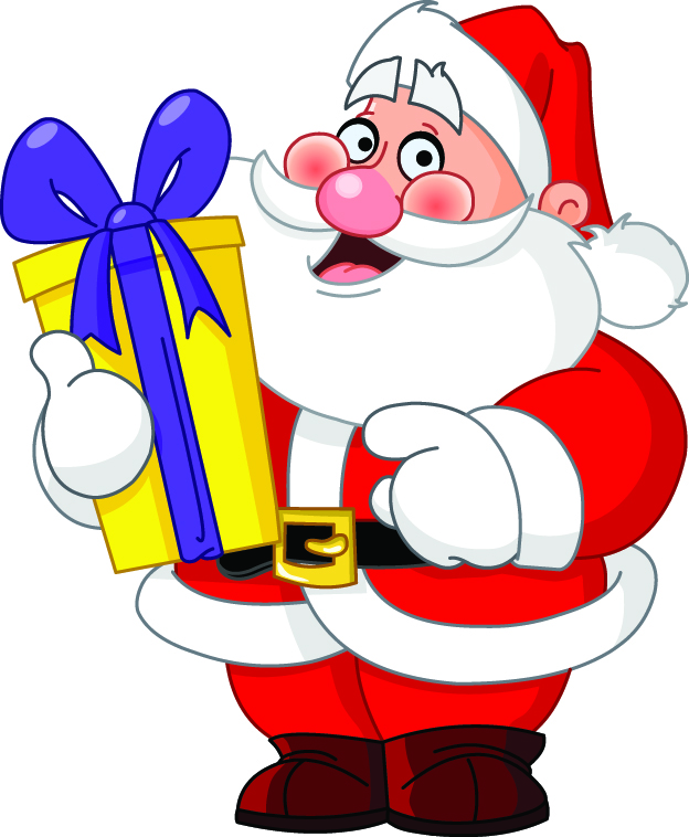 Cartoon santa claus vector Free Vector