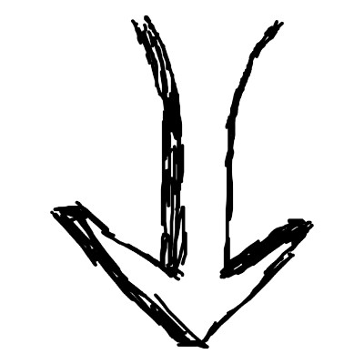 arrow_pointing_down_black_and_white_custom_photosculpture ...