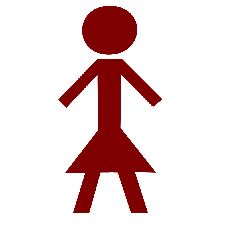 Clipart - Stick figure: female