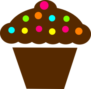 Polka Dot Cupcake clip art - vector clip art online, royalty free ...