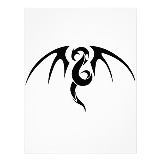Abstract dragon art letterhead template from Zazzle.