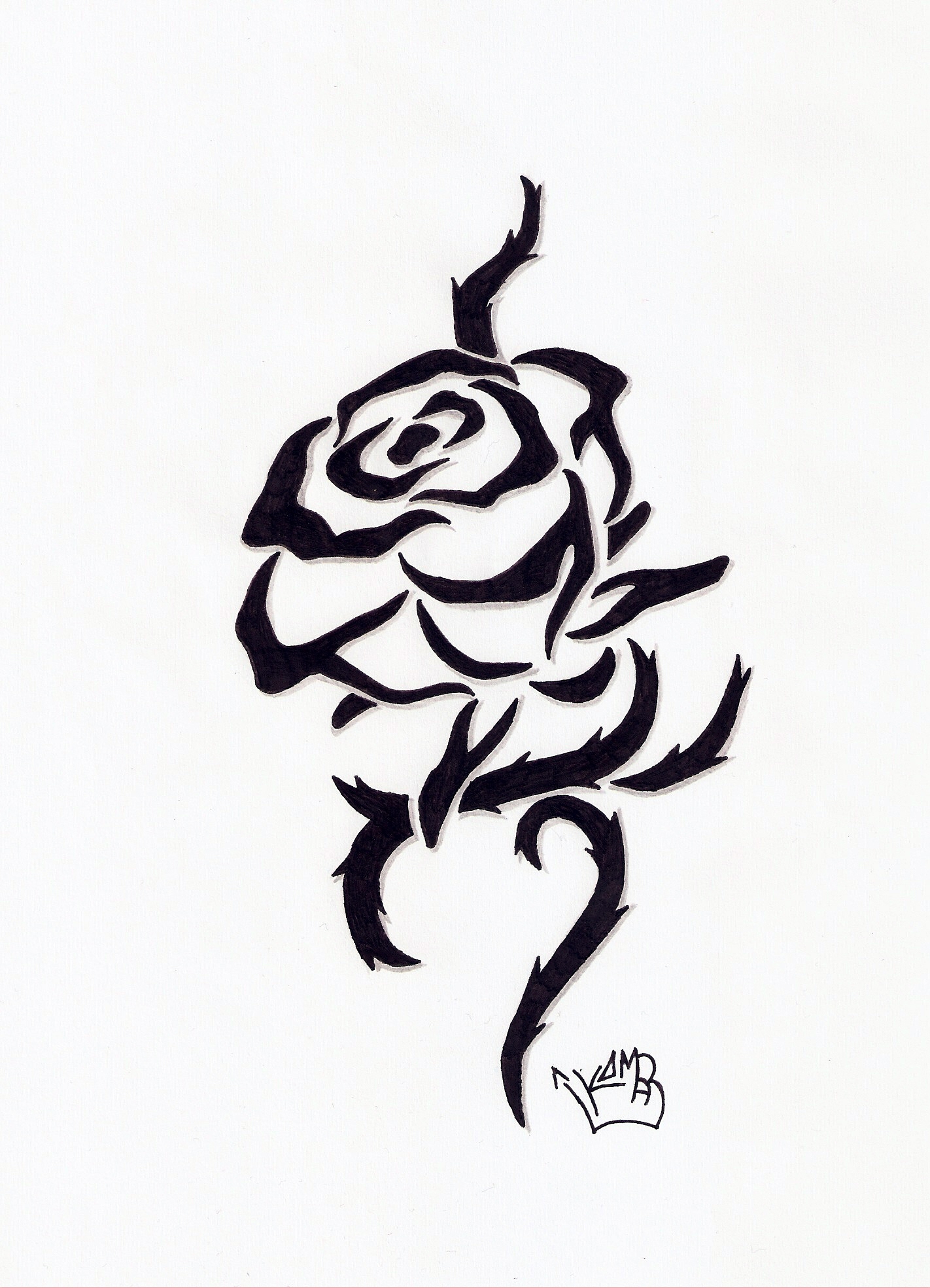 Sort Sorts Tattoo Rose Tribal Design Free Download