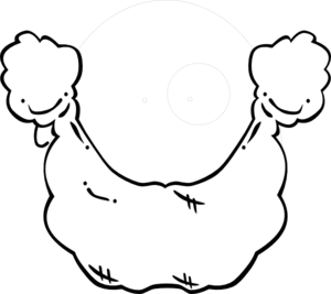 Plain White Beard clip art - vector clip art online, royalty free ...