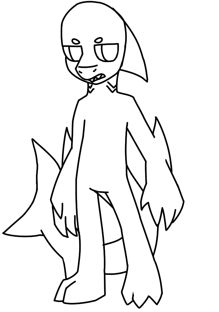 Shark Boy Lineart
