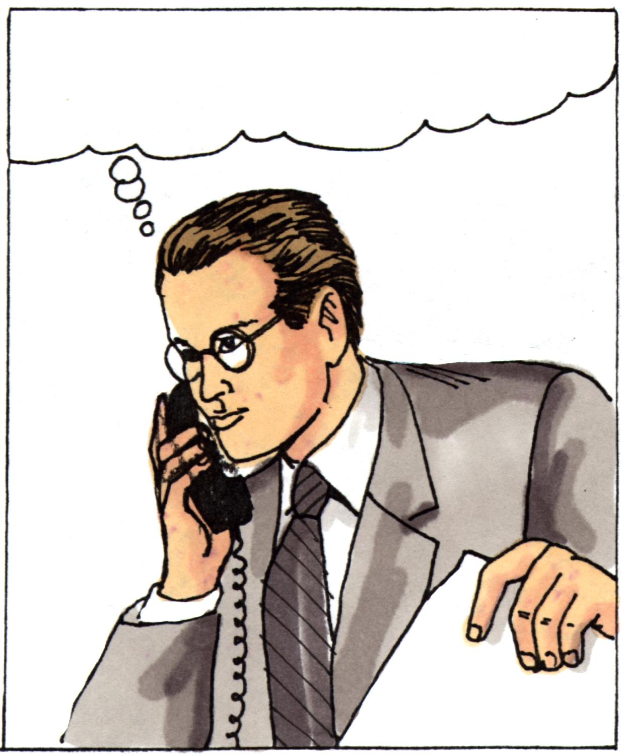 Man with thoug... Person With Thought Bubble ...