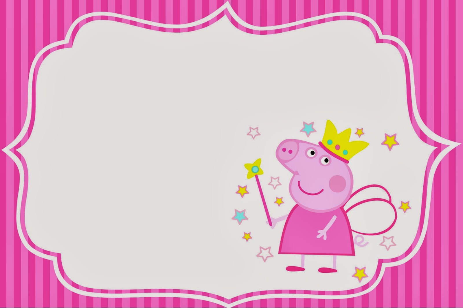 Free Peppa Pig Fairy Party Invitations