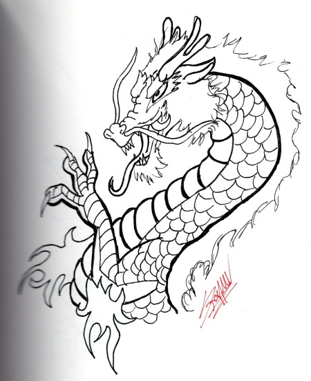 Simple Chinese Dragon Outline - ClipArt Best