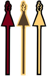 Tiki Torch Laser Cut Border - Free Clipart Images