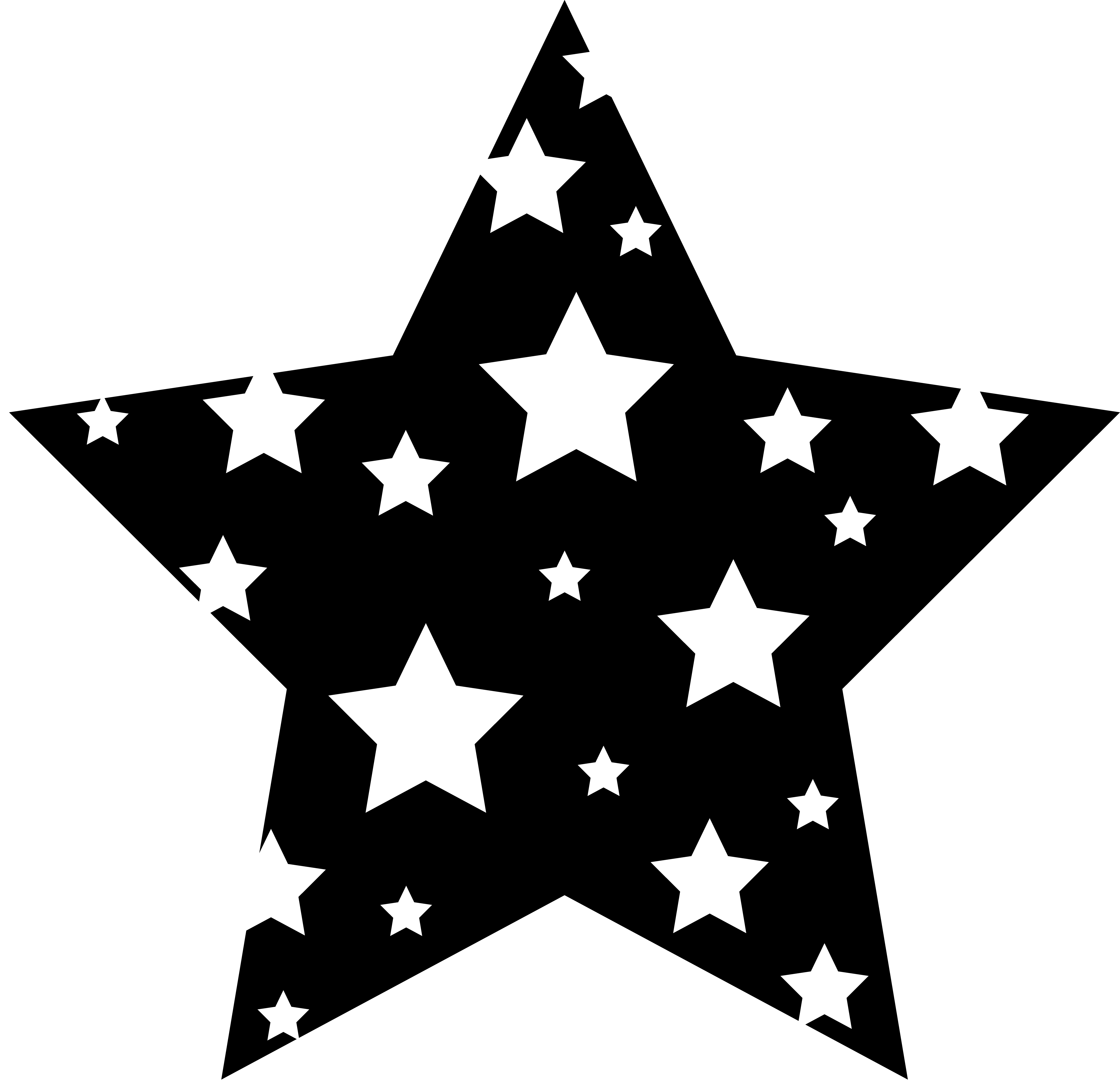 Stars Clipart Black And White Border - Free ...