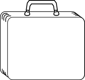 Suitcase clipart black and white - ClipartFox
