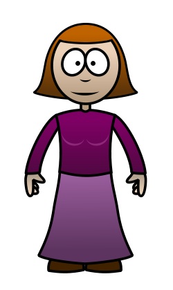 Drawing a cartoon mom
