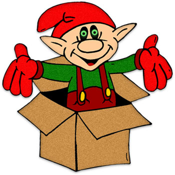 Free Christmas Clipart - Christmas Elf - 350x350 Pixels