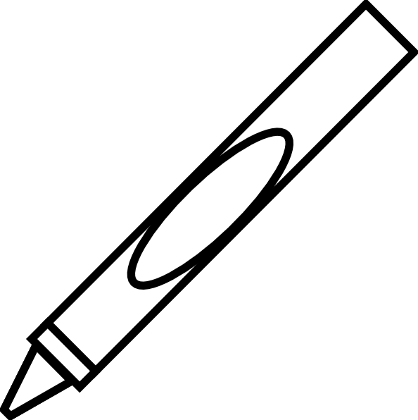 Crayon Clip Art Black And White - Free Clipart Images