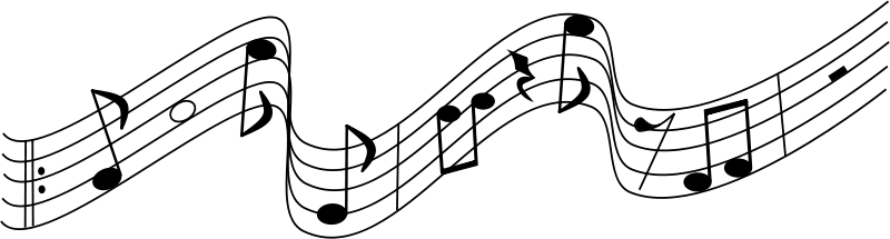 Wavy Music Staff