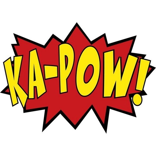 6 Mini Comic Sound Effect Decals Boom Zam Ka-Pow | WilsonGraphics ...