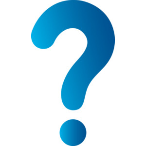 Blue question mark clip art