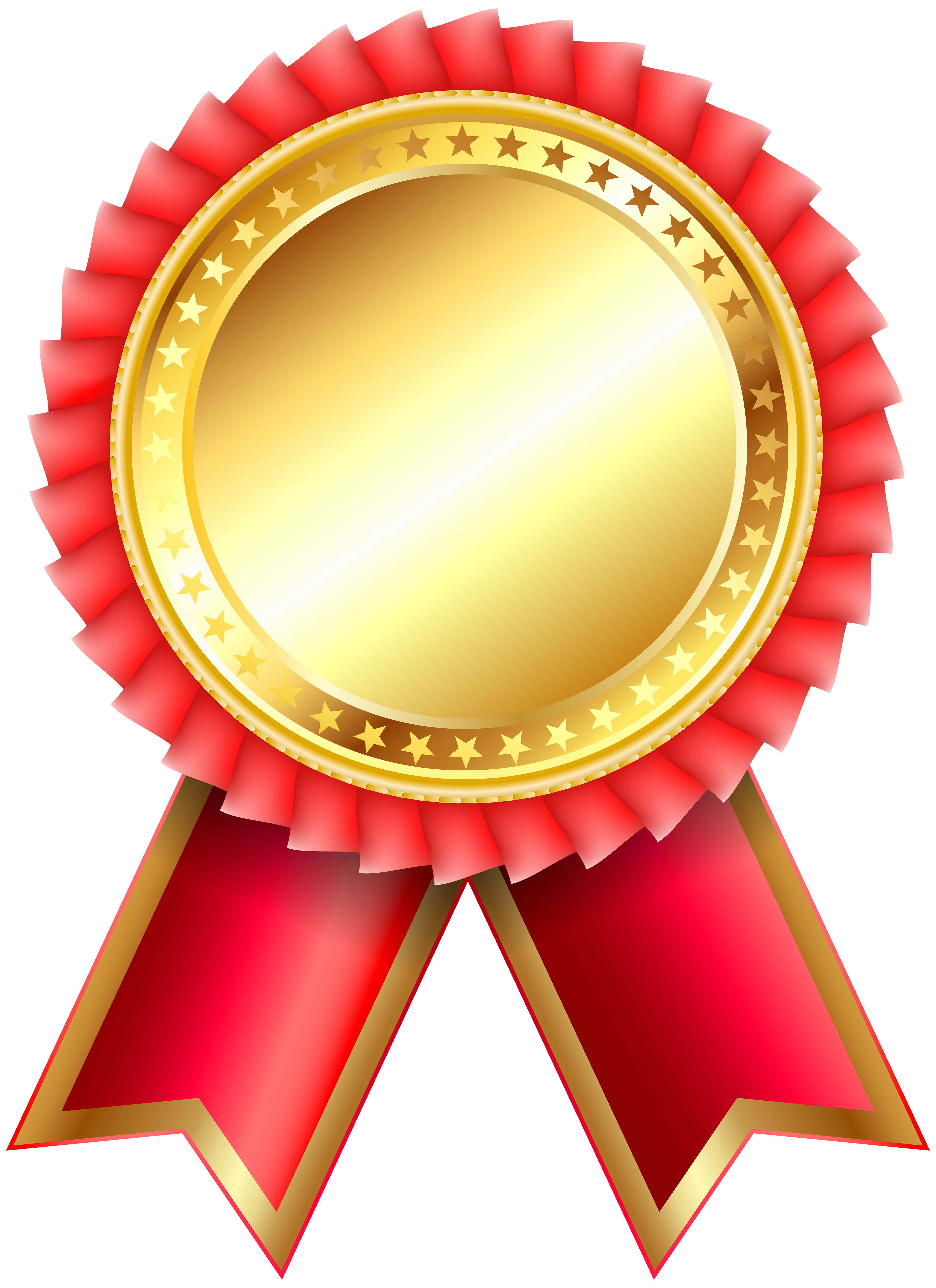 Red Award Rosette PNG Clipar Image