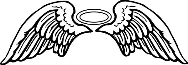 Angel Wings (heaver And Larger Halo) Clip Art ...