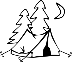 Tent Clip Art Black And White - Free Clipart Images