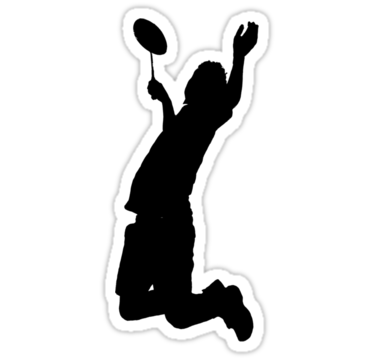 Badminton Player Smash" Stickers by Lynchie | Redbubble
