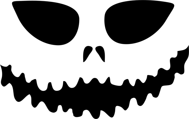 Scary Face Pumpkin Carving Stencils - stencilease.