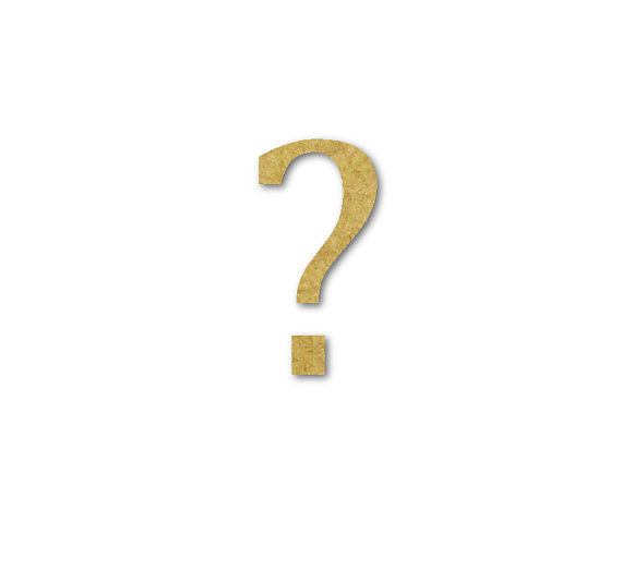 Unfinished Large DIY Wooden Symbol Question Mark for by Buildeez