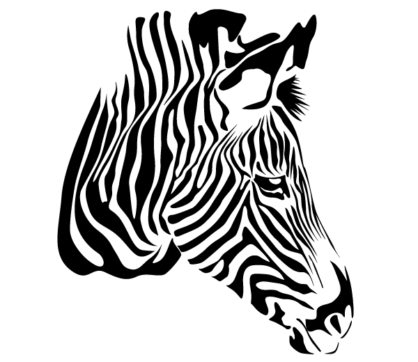 Zebra Head Vector Free | Download Free Vector Art