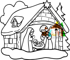 Manger House clip art - vector clip art online, royalty free ...