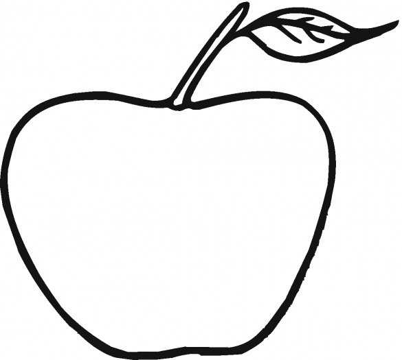 Apple Pictures To Color - ClipArt Best