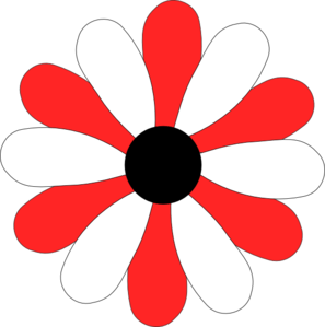 Red And White Gerber Daisy Clip Art - vector clip art ...