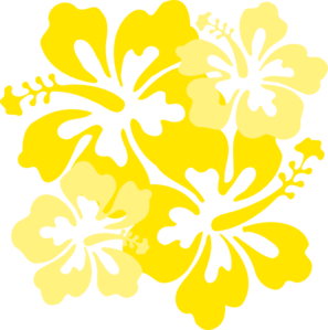 Yellow hibiscus clipart