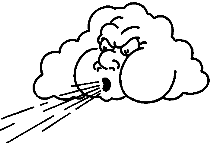 March Windy Weather Clipart