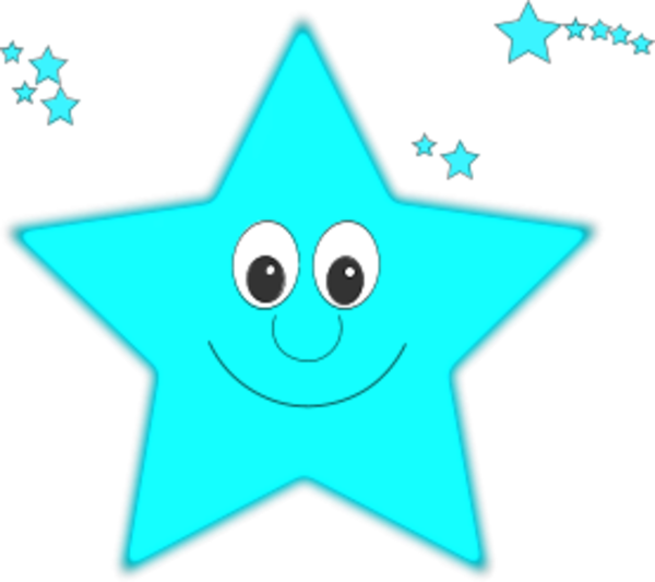 smiling star face - vector Clip Art