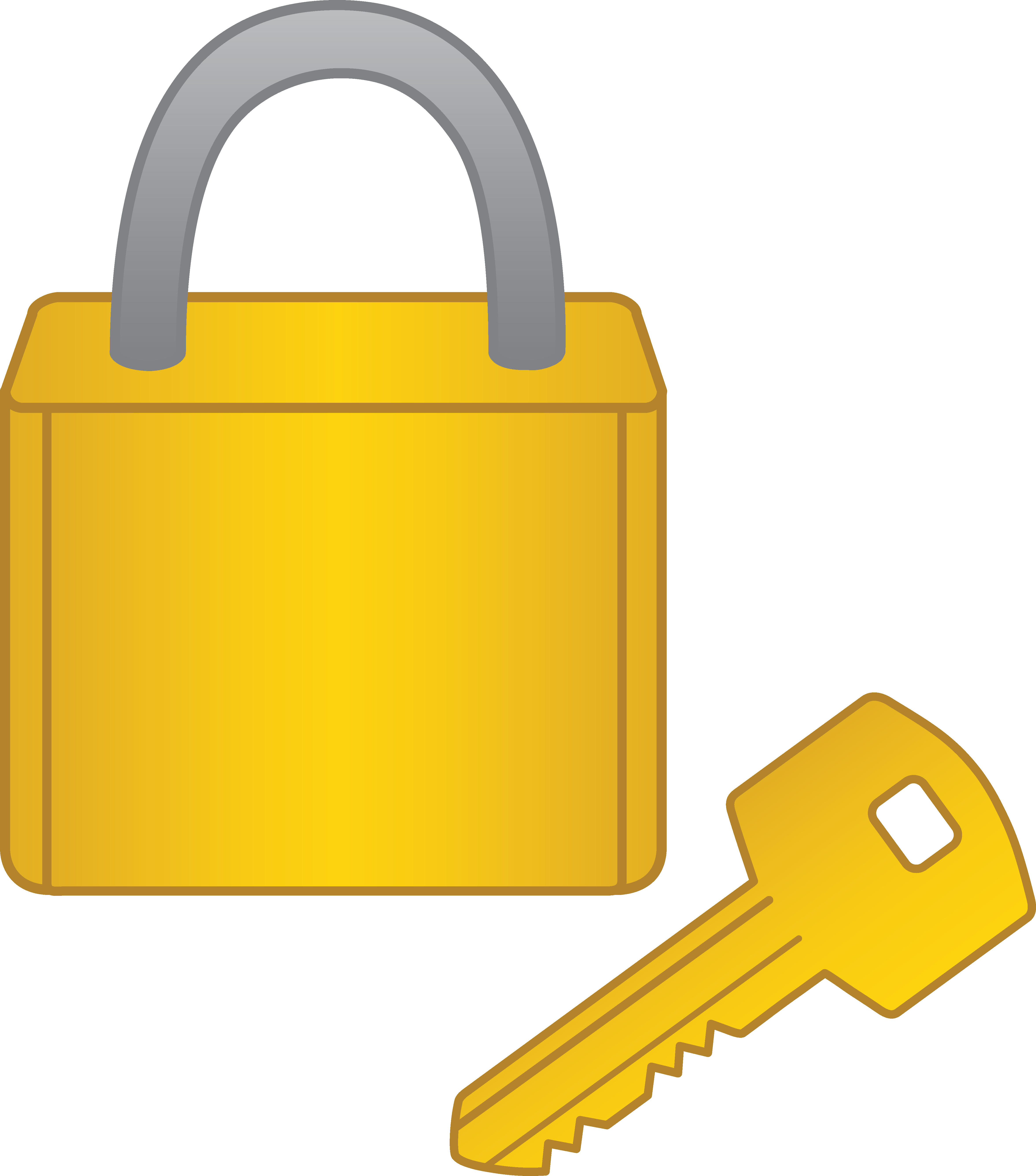 Lock and key clipart