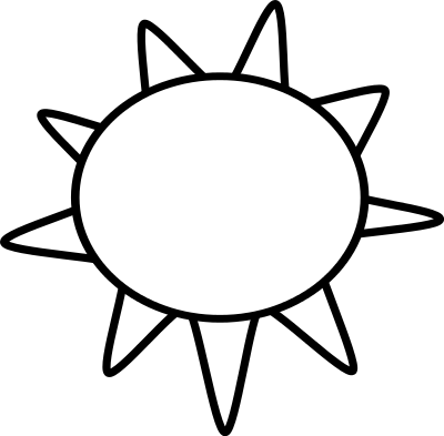 Sunny clipart black and white - ClipartFox