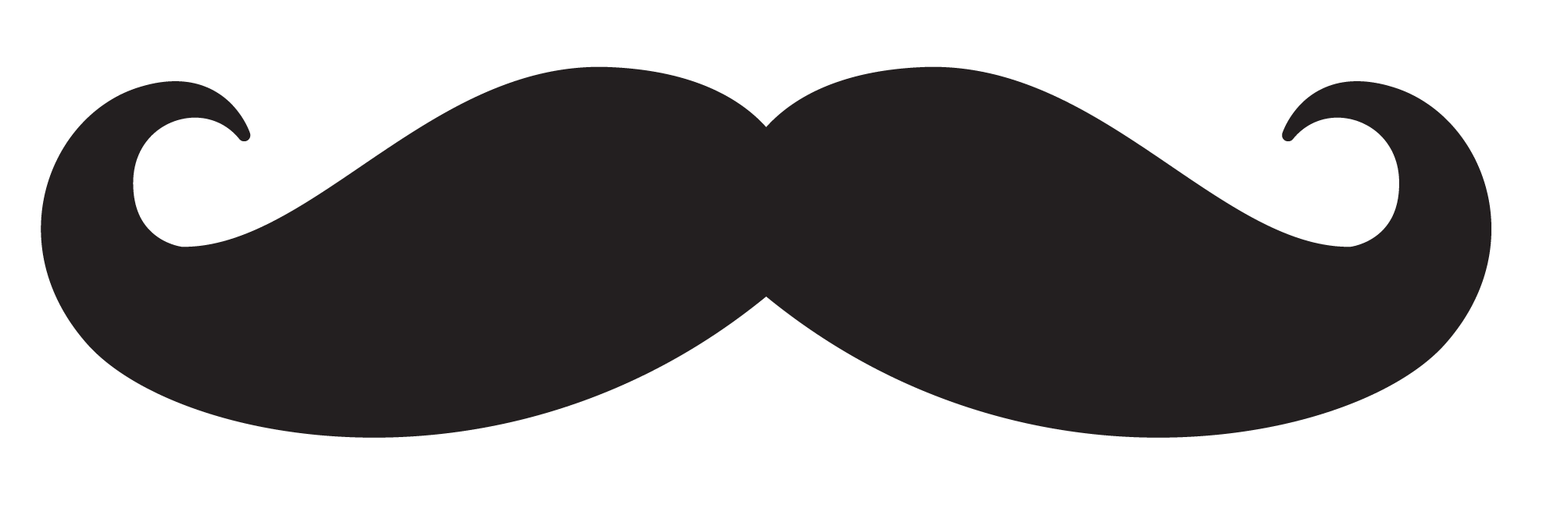 Handlebar mustache clipart