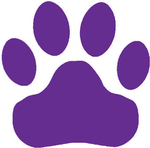 Purple Paw Clipart