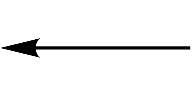 Long skinny arrow clipart
