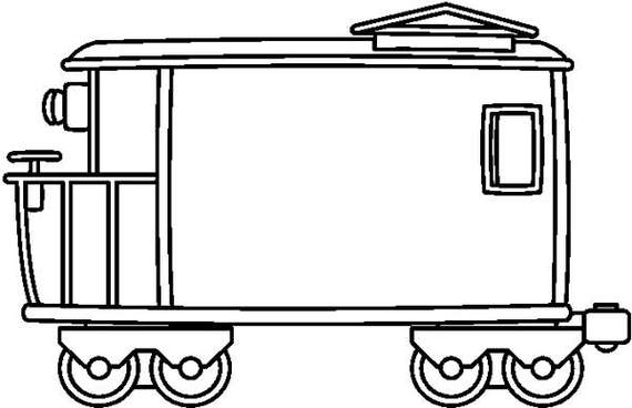 Train Car Clipart Black And White