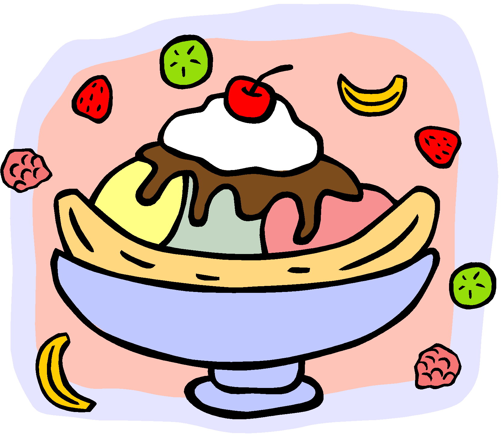 Banana Split Clip Art - Tumundografico