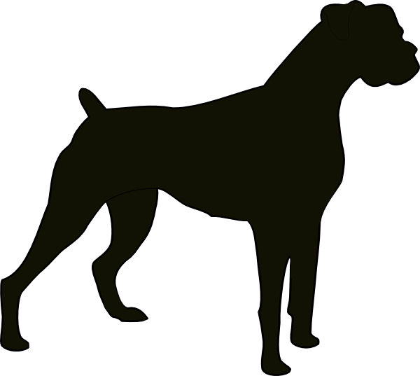 Boxer Dog Silhouette Clip Art Boxers Dog In Different