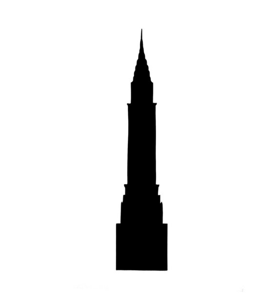 Chrysler Building Silhouette 8x10 hand-cut paper by papercutsbyjoe