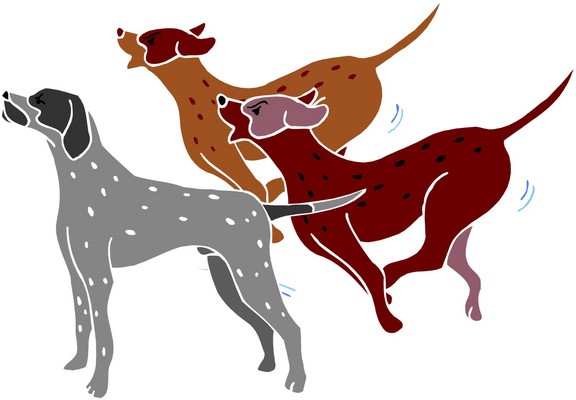 Clipart of barking dog