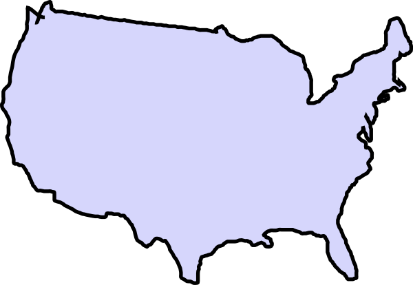 United States Map Clip Art - Tumundografico
