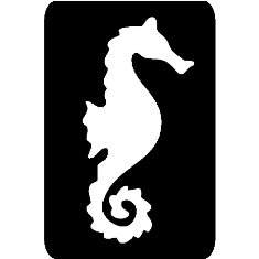 100 x Seahorse glitter tattoo temporary ink stencils: Amazon.co.uk ...