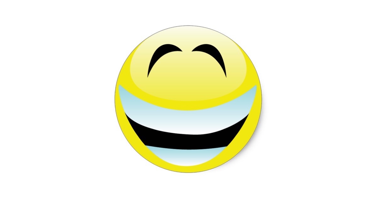 VERY HAPPY SMILEY FACE CLASSIC ROUND STICKER | Zazzle