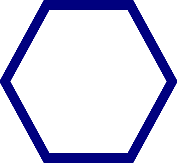 Hexagon clipart outline