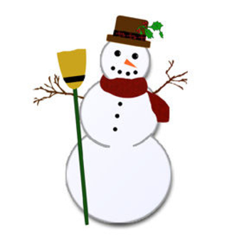 Vintage Snowman Clipart